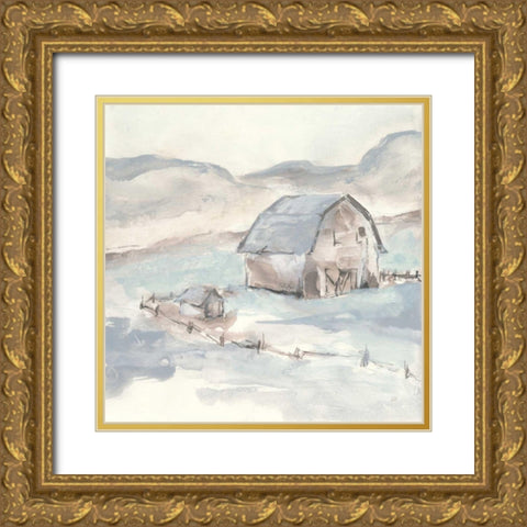 Barn IV Gold Ornate Wood Framed Art Print with Double Matting by Paschke, Chris