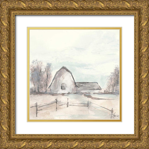Barn VIII Gold Ornate Wood Framed Art Print with Double Matting by Paschke, Chris
