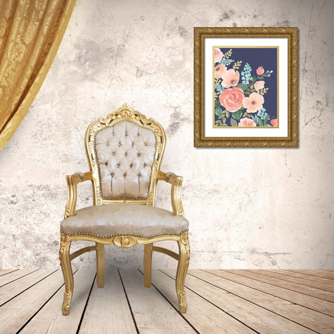 Blooming Delight I Gold Ornate Wood Framed Art Print with Double Matting by Jackson, Jenaya