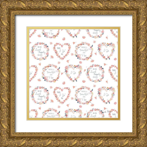 It Takes Two Step 01A Gold Ornate Wood Framed Art Print with Double Matting by Zaman, Farida