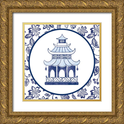 Everyday Chinoiserie VIII Gold Ornate Wood Framed Art Print with Double Matting by Urban, Mary
