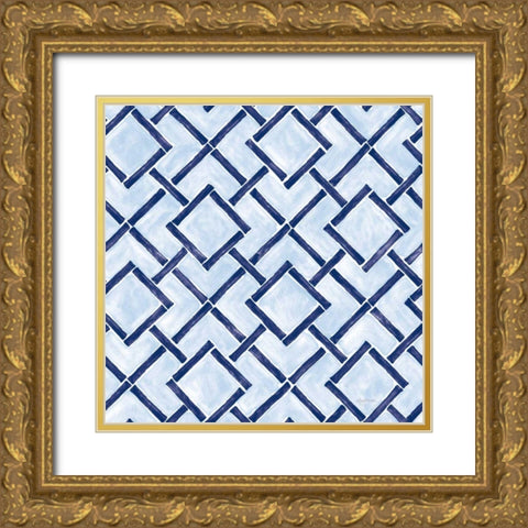 Everyday Chinoiserie Pattern IC Gold Ornate Wood Framed Art Print with Double Matting by Urban, Mary