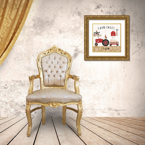 Country Roads V Gold Ornate Wood Framed Art Print with Double Matting by Marshall, Laura