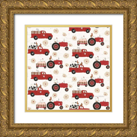 Country Roads Step 02A Gold Ornate Wood Framed Art Print with Double Matting by Marshall, Laura