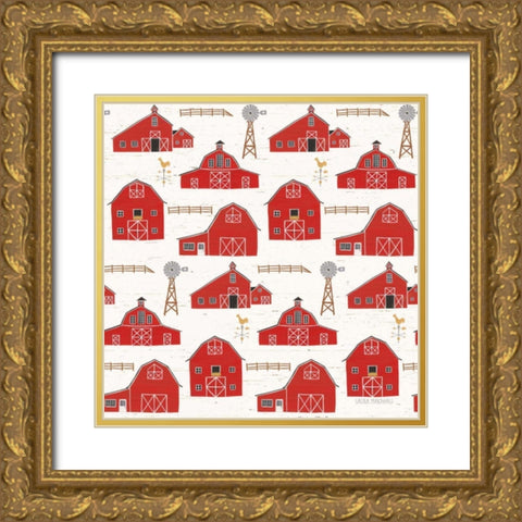 Country Roads Step 03A Gold Ornate Wood Framed Art Print with Double Matting by Marshall, Laura