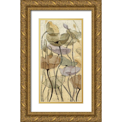 Fluidity II Gold Ornate Wood Framed Art Print with Double Matting by Novak, Shirley