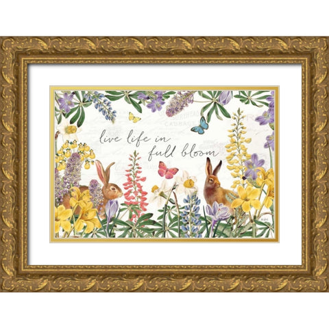 Easter Garden I Gold Ornate Wood Framed Art Print with Double Matting by Pertiet, Katie