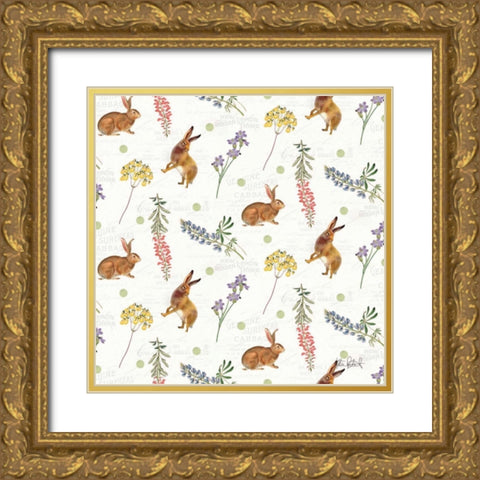 Easter Garden Step 01 Gold Ornate Wood Framed Art Print with Double Matting by Pertiet, Katie