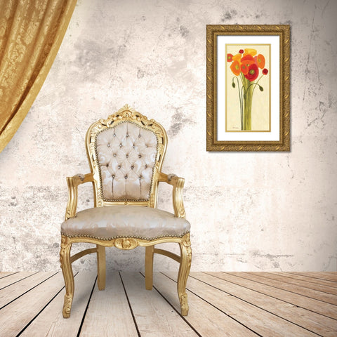 Sizzle II - Wag Gold Ornate Wood Framed Art Print with Double Matting by Novak, Shirley