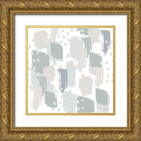 Calm World Map Pattern XII Gold Ornate Wood Framed Art Print with Double Matting by Hershey, Moira