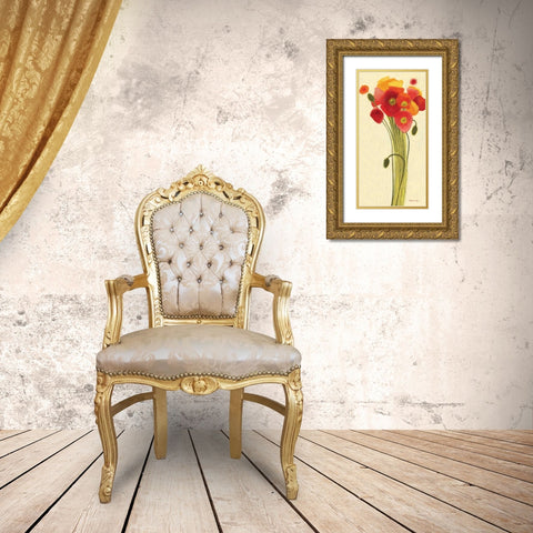 Sizzle III - Wag Gold Ornate Wood Framed Art Print with Double Matting by Novak, Shirley