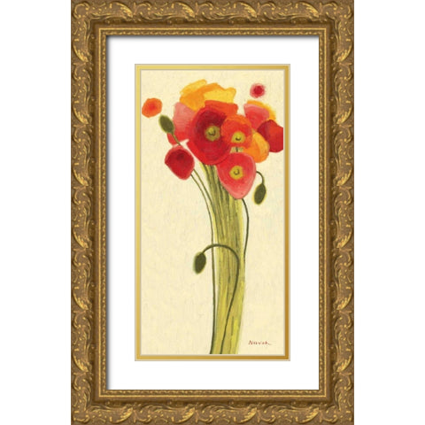 Sizzle III - Wag Gold Ornate Wood Framed Art Print with Double Matting by Novak, Shirley