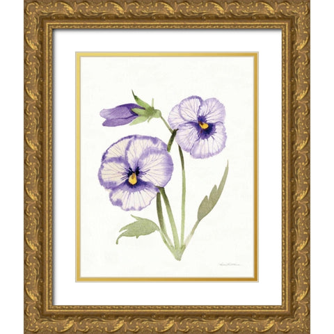 Easter Blessing Flowers VIII Gold Ornate Wood Framed Art Print with Double Matting by McKenna, Kathleen Parr