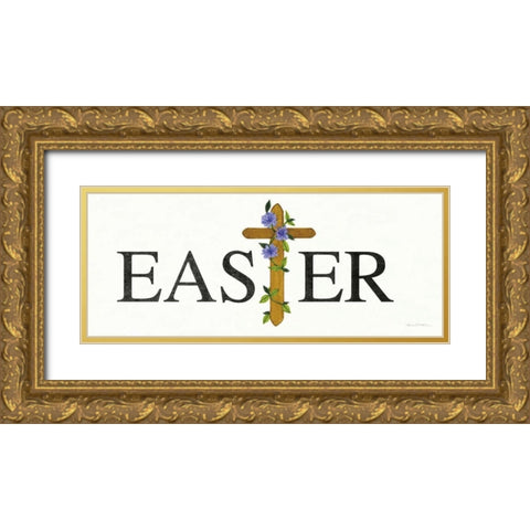 Easter Blessing Saying VI Gold Ornate Wood Framed Art Print with Double Matting by McKenna, Kathleen Parr