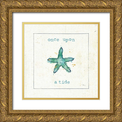 Sea Treasures III - Once Upon a Tide Gold Ornate Wood Framed Art Print with Double Matting by Pela Studio