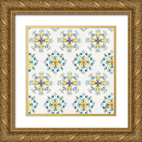 Mediterranean Breeze Step 02A Gold Ornate Wood Framed Art Print with Double Matting by Brissonnet, Daphne