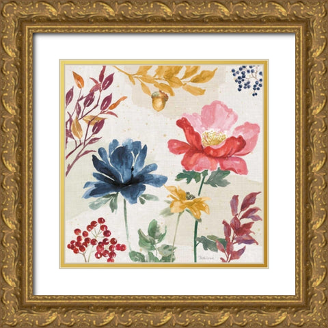 Watercolor Fall III Gold Ornate Wood Framed Art Print with Double Matting by Grove, Beth
