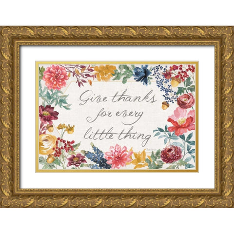 Watercolor Fall IV Gold Ornate Wood Framed Art Print with Double Matting by Grove, Beth