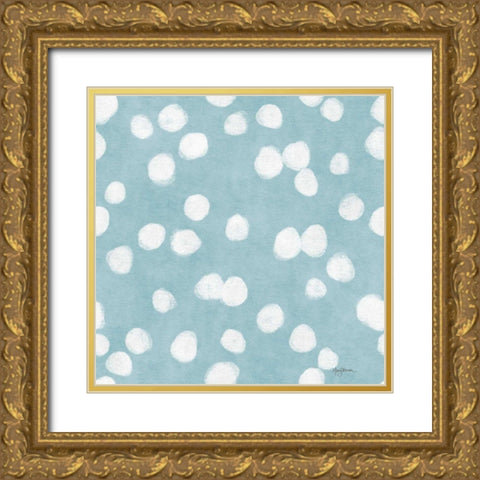 Classic Snowmen Step 06D Gold Ornate Wood Framed Art Print with Double Matting by Urban, Mary