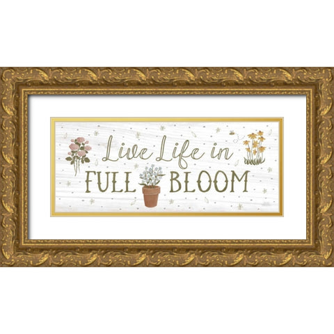 Blooming Garden IX Gold Ornate Wood Framed Art Print with Double Matting by Marshall, Laura