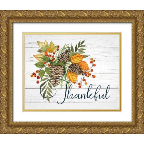 Autumn Splendor I Natural Wood Gold Ornate Wood Framed Art Print with Double Matting by McKenna, Kathleen Parr