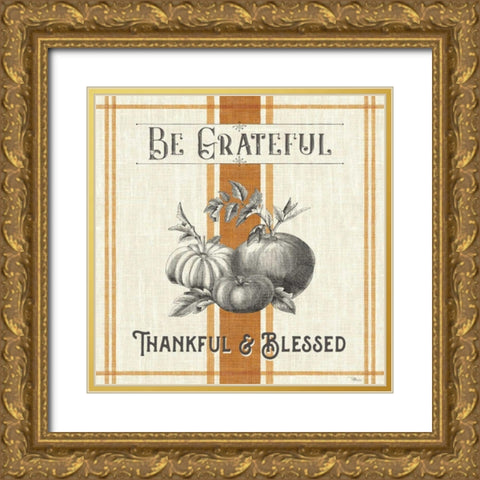 Autumn Farmhouse III Gold Ornate Wood Framed Art Print with Double Matting by Pela Studio