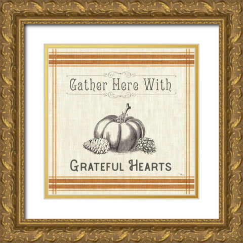 Autumn Farmhouse IV Gold Ornate Wood Framed Art Print with Double Matting by Pela Studio