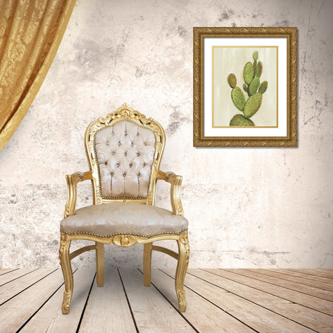 Front Yard Cactus I Gold Ornate Wood Framed Art Print with Double Matting by Vassileva, Silvia