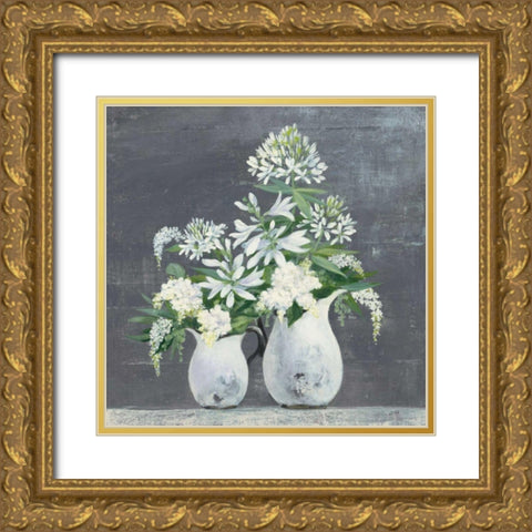 Late Summer Bouquet III Gold Ornate Wood Framed Art Print with Double Matting by Purinton, Julia