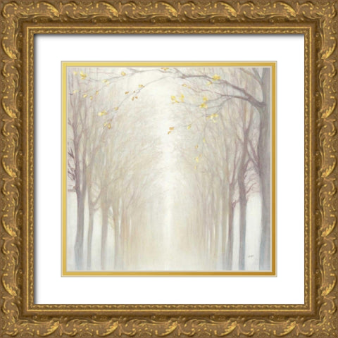 Misty Gold Ornate Wood Framed Art Print with Double Matting by Purinton, Julia