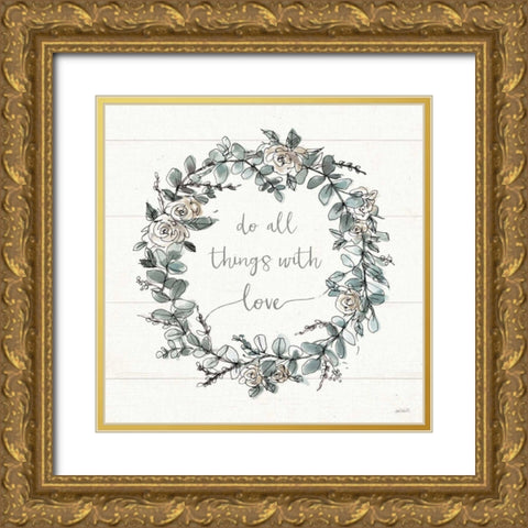 Modern Farmhouse VI Gold Ornate Wood Framed Art Print with Double Matting by Tavoletti, Anne