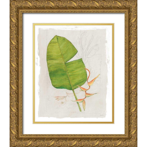 Botanical Journal I Light Gold Ornate Wood Framed Art Print with Double Matting by Tillmon, Avery