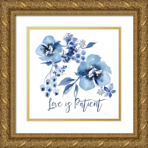 Delft Delight II Patient Gold Ornate Wood Framed Art Print with Double Matting by Rice, Kristy