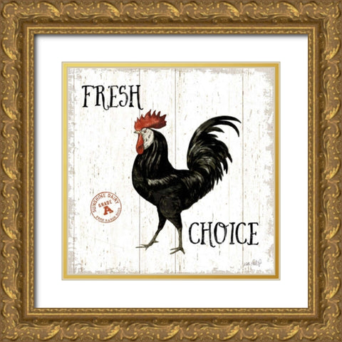 Free Range Fresh V Gold Ornate Wood Framed Art Print with Double Matting by Pertiet, Katie