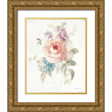 Cottage Garden III Gold Ornate Wood Framed Art Print with Double Matting by Nai, Danhui