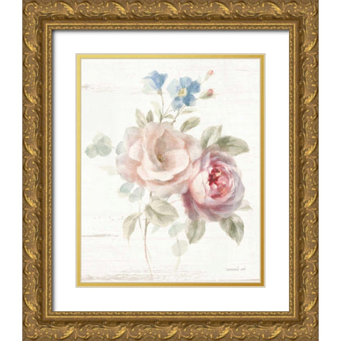 Cottage Garden IV Gold Ornate Wood Framed Art Print with Double Matting by Nai, Danhui