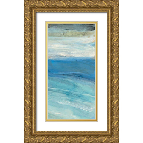 From the Shore IV Gold Ornate Wood Framed Art Print with Double Matting by Hristova, Albena
