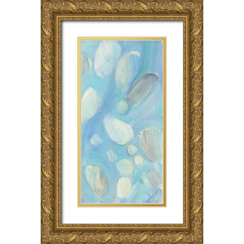 Running Water III Gold Ornate Wood Framed Art Print with Double Matting by Hristova, Albena