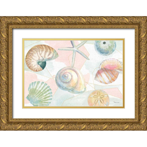 Watercolor Coast IV Gold Ornate Wood Framed Art Print with Double Matting by Grove, Beth