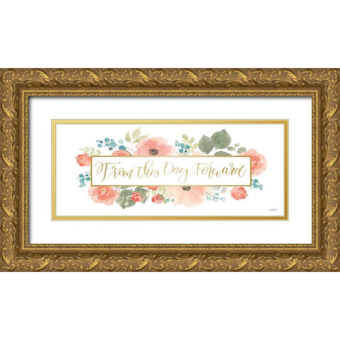Blooming Delight IX White Gold Ornate Wood Framed Art Print with Double Matting by Jackson, Jenaya