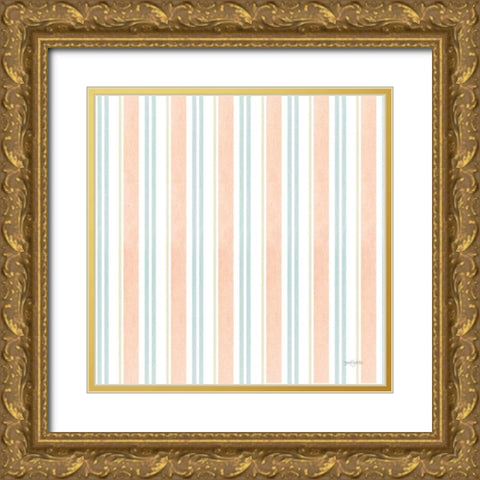Blooming Delight Pattern IIA Gold Ornate Wood Framed Art Print with Double Matting by Jackson, Jenaya