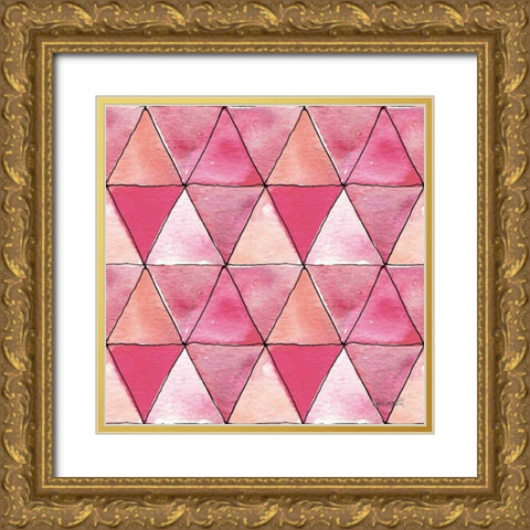 Chic Accents Pattern III Gold Ornate Wood Framed Art Print with Double Matting by Tavoletti, Anne
