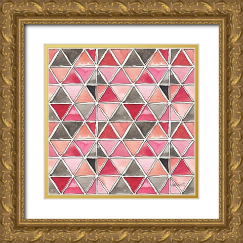 Chic Accents Pattern VA Gold Ornate Wood Framed Art Print with Double Matting by Tavoletti, Anne