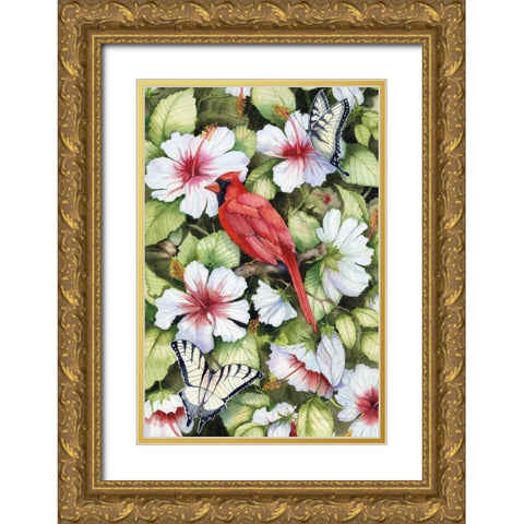 Watching Over You Gold Ornate Wood Framed Art Print with Double Matting by McKenna, Kathleen Parr