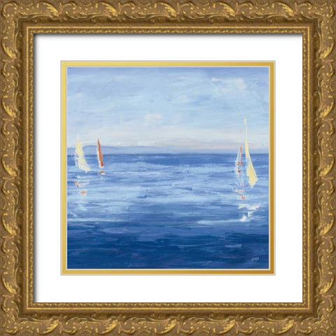 Open Sail with Red Crop Gold Ornate Wood Framed Art Print with Double Matting by Purinton, Julia