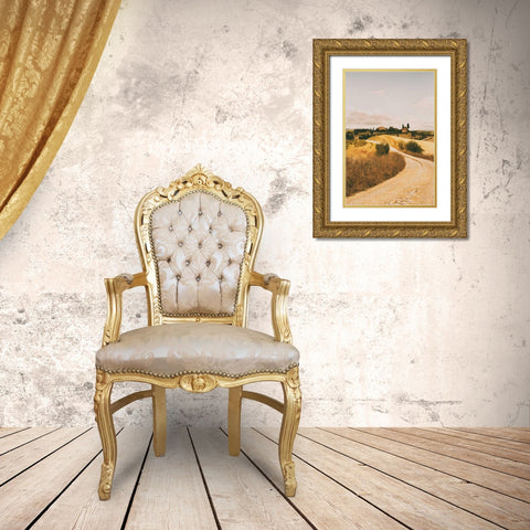 Strada Bianca II Gold Ornate Wood Framed Art Print with Double Matting by Aledanda
