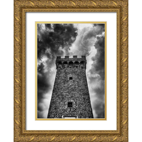 Gargonza Gold Ornate Wood Framed Art Print with Double Matting by Aledanda