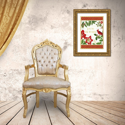 Christmas Garden VI Gold Ornate Wood Framed Art Print with Double Matting by Pertiet, Katie