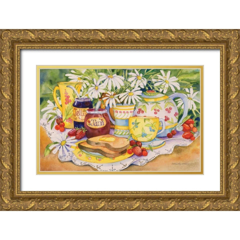 Jam and Jelly Gold Ornate Wood Framed Art Print with Double Matting by McKenna, Kathleen Parr
