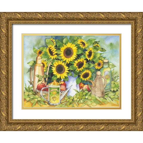 Tuscan Day Gold Ornate Wood Framed Art Print with Double Matting by McKenna, Kathleen Parr